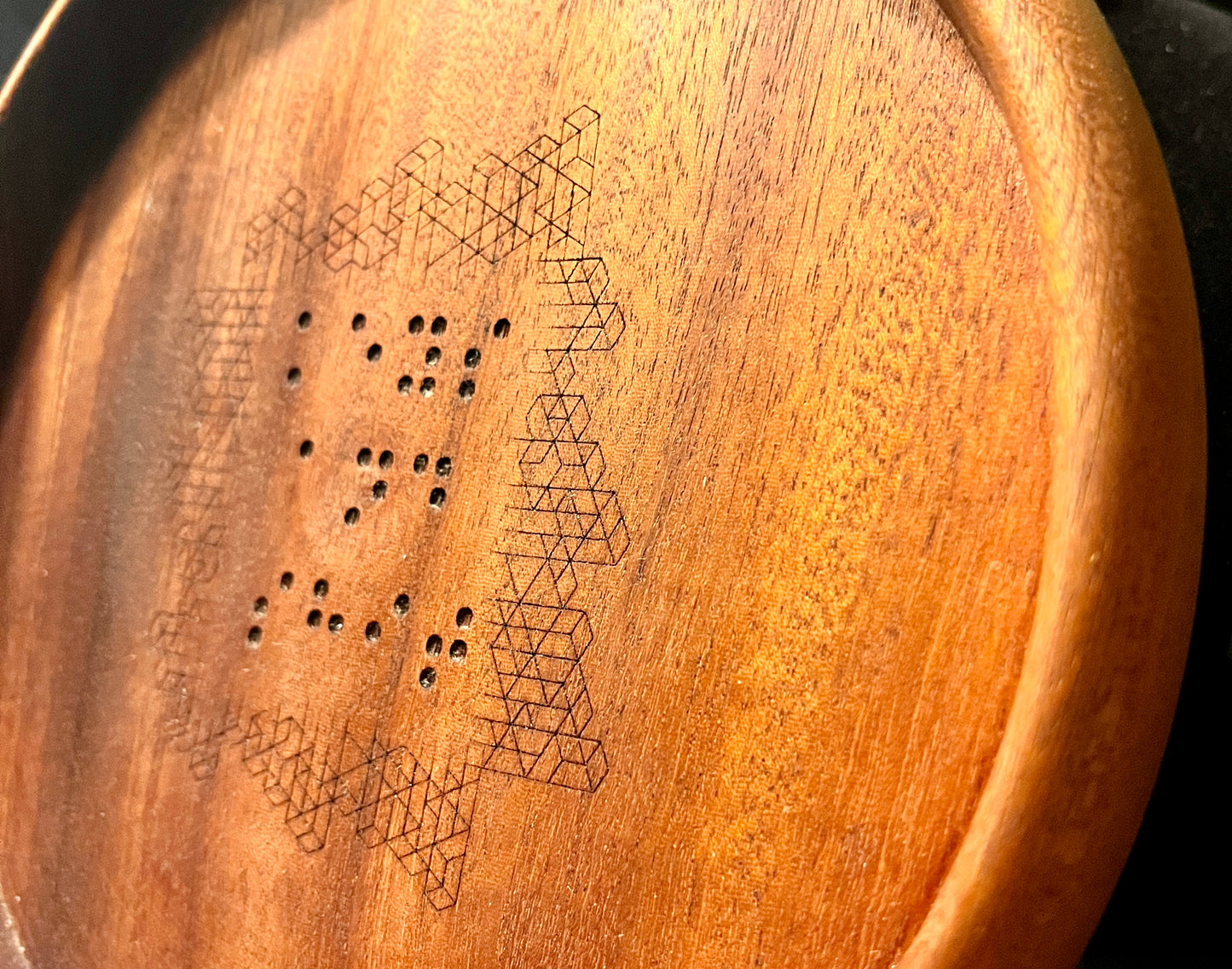 Hand turned hardwood tray