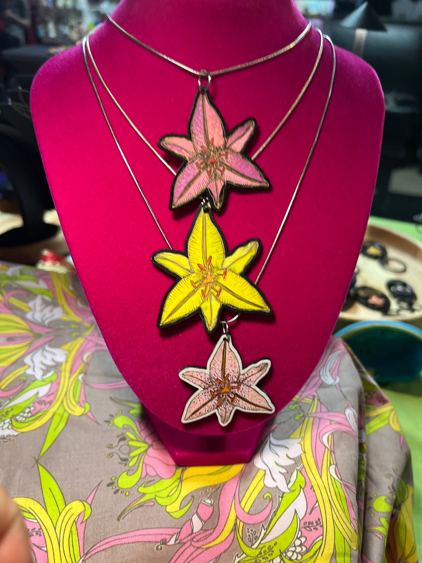 Lilly necklace Braille on the back