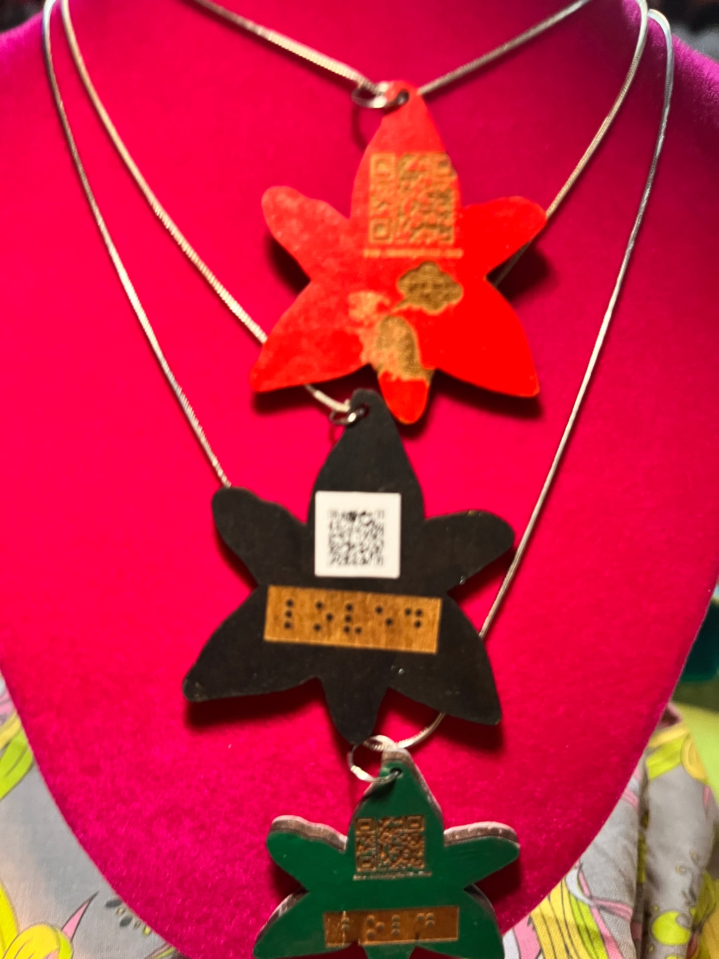 Lilly necklace Braille on the back